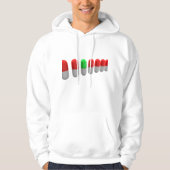 Einzigartige grüne Pille unter den roten Kapseln Hoodie (Vorderseite)