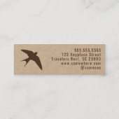 Einzigartige Hair Stylist Business Cards Mini Visitenkarte (Rückseite)