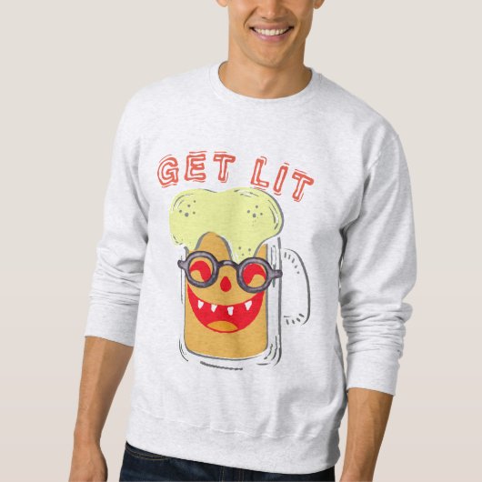 Einzigartige Halloween-Kostümidee, Funny Get Lit Sweatshirt (Vorderseite)