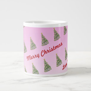Einzigartige handbemalte Weihnachtsbaumspezialität Jumbo-Tasse