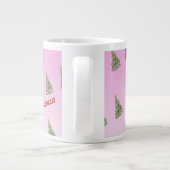 Einzigartige handbemalte Weihnachtsbaumspezialität Jumbo-Tasse (Rückseite)