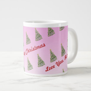 Einzigartige handbemalte Weihnachtsbaumspezialität Jumbo-Tasse