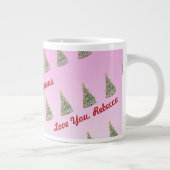 Einzigartige handbemalte Weihnachtsbaumspezialität Jumbo-Tasse (Rechts)