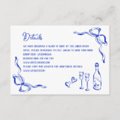 Einzigartige handgezeichnete aktuelle französische begleitkarte (Vorderseite)