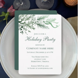 Einzigartige Handgezeichnete Pine Corporate Holida Einladung