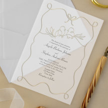 Einzigartige handgezeichnete romantische Hochzeit