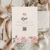 Einzigartige handgezeichnete Villa Pink Grüne Blum Einladung