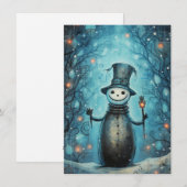 Einzigartige handgezeichnete Weihnachtskarten Feiertagskarte (Vorne/Hinten)