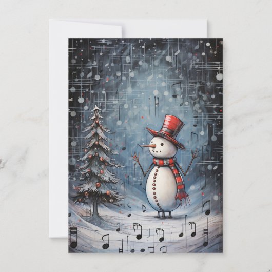 Einzigartige handgezeichnete Weihnachtskarten Feiertagskarte (Vorderseite)