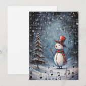 Einzigartige handgezeichnete Weihnachtskarten Feiertagskarte (Vorne/Hinten)