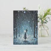 Einzigartige handgezeichnete Weihnachtskarten Feiertagskarte (Stehend Vorderseite)