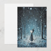 Einzigartige handgezeichnete Weihnachtskarten Feiertagskarte (Vorne/Hinten)