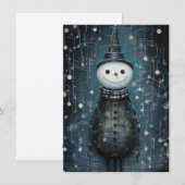 Einzigartige handgezeichnete Weihnachtskarten Feiertagskarte (Vorne/Hinten)