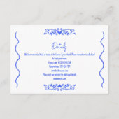 Einzigartige handgezeichnete zarte französische bl begleitkarte (Vorderseite)