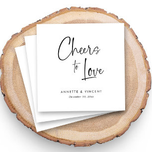 Einzigartige Handschrift für HochzeitsNapkins mit  Serviette