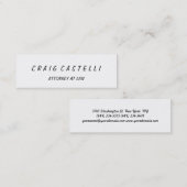 Einzigartige Handschrift Moderne, schlanke Visiten Mini Visitenkarte (Vorne/Hinten)