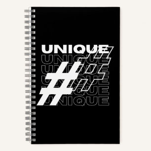 Einzigartige Hashtag-Typografie Notizblock