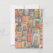 Einzigartige Haustüren für die Party Einladung (Rückseite)