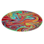 Einzigartige, helle Farbmuster Gemälde. Jetzt kauf Schneidebrett (Ecke)