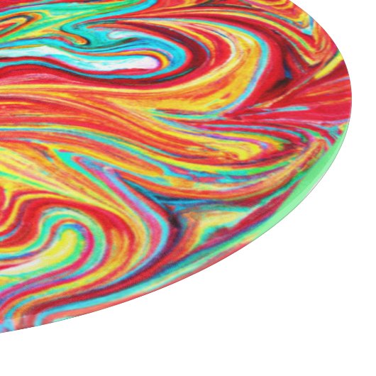 Einzigartige, helle Farbmuster Gemälde. Jetzt kauf Schneidebrett (Ecke)