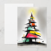 Einzigartige helle und funky Weihnachtskarten Feiertagskarte (Vorne/Hinten)