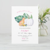 Einzigartige Herbst-Thema Kinderdusche Einladung (Stehend Vorderseite)