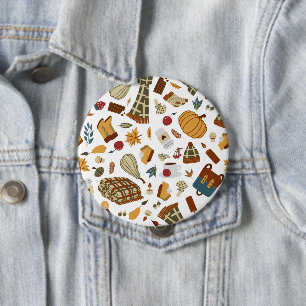 Einzigartige Herbstlaub ernten Herbstpumpen Button