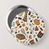 Einzigartige Herbstlaub ernten Herbstpumpen Button (Vorne & Hinten)