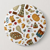 Einzigartige Herbstlaub ernten Herbstpumpen Button (Vorderseite)