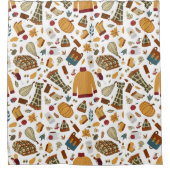 Einzigartige Herbstlaub ernten Herbstpumpen Duschvorhang (Vorderseite)