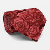 Einzigartige Herrenmode Nelken Blumenmuster Krawatte (Gerollt)