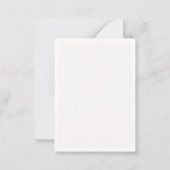 Einzigartige Herz-Monogramm-Flachnotiskarte Mitteilungskarte (Rückseite)