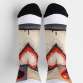 Einzigartige Herztattoo Design Socks" Socken (Oben)