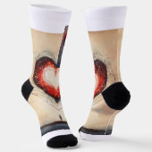 Einzigartige Herztattoo Design Socks" Socken (Gewinkelt)