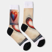 Einzigartige Herztattoo Design Socks" Socken (Rechts)
