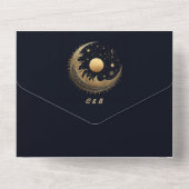 Einzigartige Himmelsfantasy-Hochzeit All In One Einladung (Rückseite)