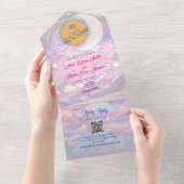 Einzigartige Hochzeit All In One Einladung (Abreißen)