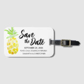 Einzigartige Hochzeit in Urlaubsort Tropisch Save  Gepäckanhänger (Vorderseite (Horizontal))