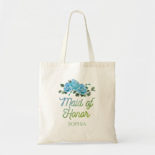 Einzigartige Hochzeit Rustikal Blue Rose Trauzeugi Tragetasche