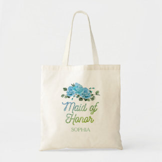 Einzigartige Hochzeit Rustikal Blue Rose Trauzeugi Tragetasche