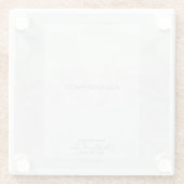 Einzigartige Hochzeit Sichern des Datums Hinzufüge Glasuntersetzer (Rückseite)