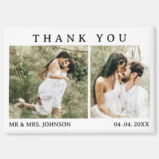 Einzigartige Hochzeit Vielen Dank Magnet (Vorderseite)