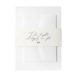 Einzigartige Hochzeit von Elfenbein zu Liebe Einladungsbanderole