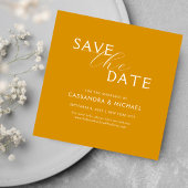 Einzigartige Hochzeit von gelbem Senfmuster Save The Date