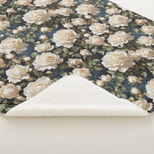 Einzigartige Hochzeit von weißen Rosen Sherpadecke (3/4)