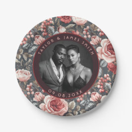 Einzigartige Hochzeiten-Rose-Teller für Hochzeiten Pappteller