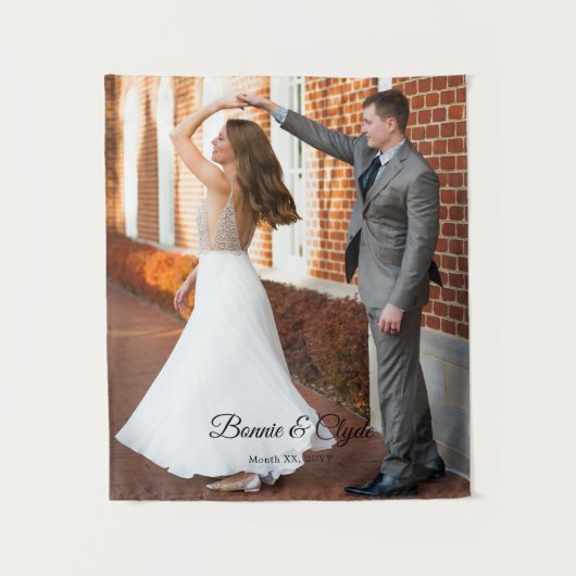 Einzigartige Hochzeits-Erinnerungsteppich mit indi Wandteppich (Vorderseite)