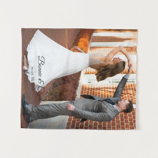 Einzigartige Hochzeits-Erinnerungsteppich mit indi Wandteppich (Vorderseite (Horizontal))