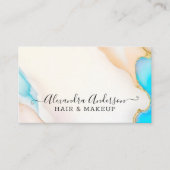 Einzigartige Holographic Opal Agate Gold Details Visitenkarte (Vorderseite)