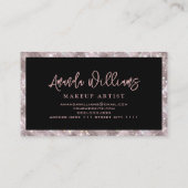 Einzigartige Holographische Glitzern Rose Gold Gli Visitenkarte (Rückseite)